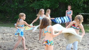 Water balloon volleyball